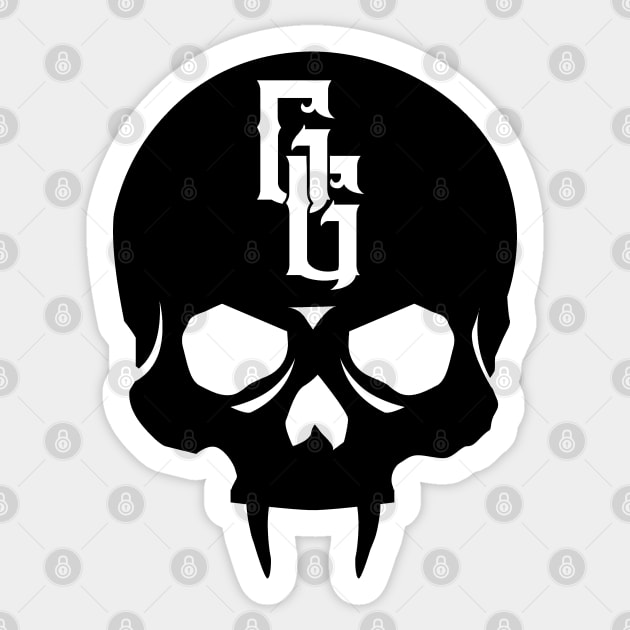 Gehenna Gaming Skull (Black) Sticker by highcouncil@gehennagaming.com